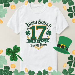 Camiseta Esquadrão irlandês 17 marchar esporte de sorte em