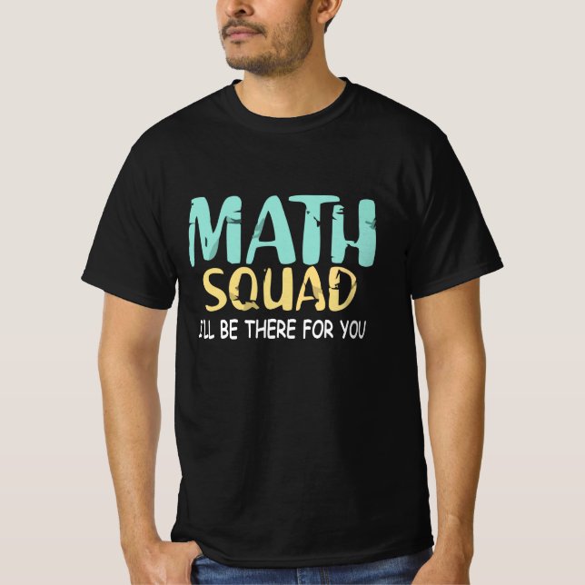 Camiseta Esquadrão Matemático Engraçado Matemático (Frente)