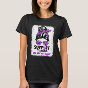 Camiseta Esquadrão Mensagem Bun Purple Warrior Alzheimerhei
