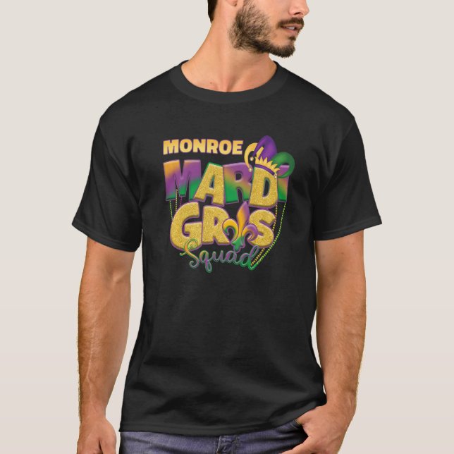 Camiseta Esquadrão Monroe Mardi Gras (Frente)