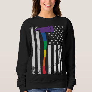 Camiseta Esquadrão Orgulhoso de Bombeiros LGBT Arco-íris Or