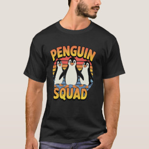 Camiseta Esquadrão Penguin Engraçado Retro Pinguins Cujos P