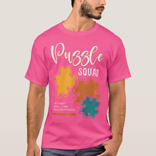 Camiseta Esquadrão Quebra-cabeça do Puzzler Hobby (Frente)