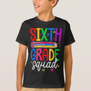 Camiseta Esquadrão Retrô da Sexta Série Primeiro Dia de Aul
