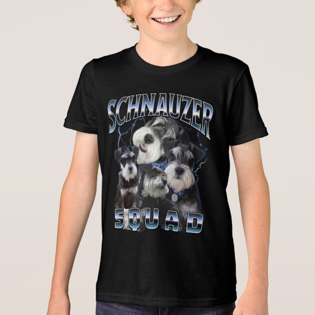 Camiseta Esquadrão Schnauzer - Estilo Rap Bootleg (Frente)