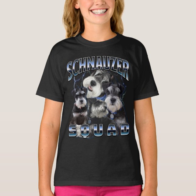 Camiseta Esquadrão Schnauzer - Estilo Rap Bootleg (Frente)