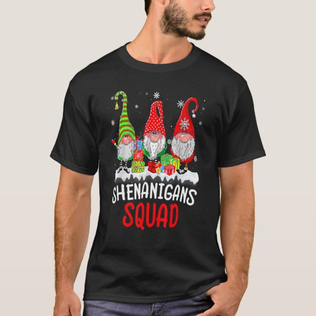 Camiseta Esquadrão Shenanigans Gnomos Família de Pijamas de (Frente)