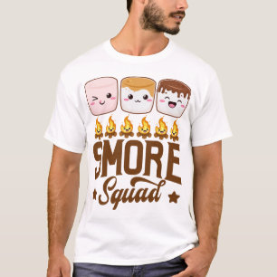 Camiseta Esquadrão Smore acampamento Campfire Chocolate Mar