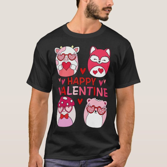 Camiseta Esquadrão Squish Presentes Felizes de São Valentão (Frente)