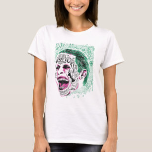 Camiseta Esquadrão Suicida Desenho Da Cabeça De Joker Rid