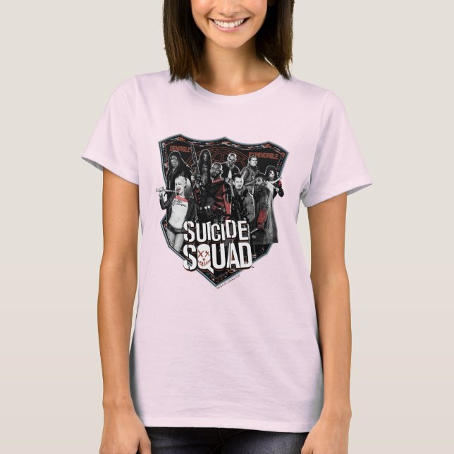 Camiseta Esquadrão Suicida | Foto do Crachá do grupo (Frente)