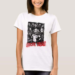 Camiseta Esquadrão Suicida Foto do grupo Grunge