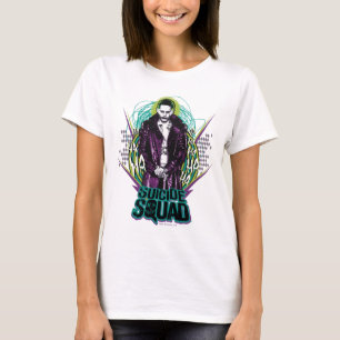 Camiseta Esquadrão Suicida   Gráfico do Joker Retro Rock