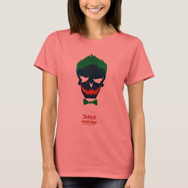 Camiseta Esquadrão Suicida | Ícone Cabeça de Joker (Frente)