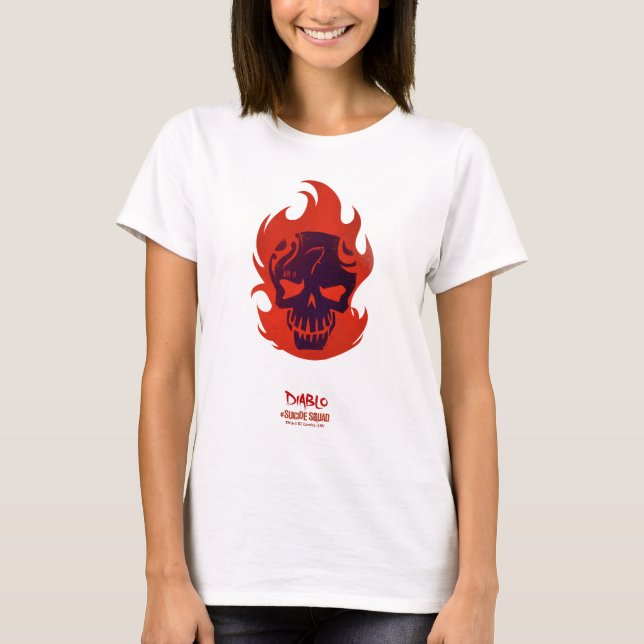 Camiseta Esquadrão Suicida | Ícone Diablo Head (Frente)