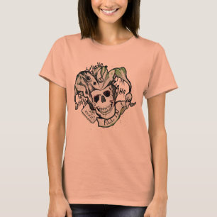 Camiseta Esquadrão Suicida Joker Skull "All In" Tattoo A