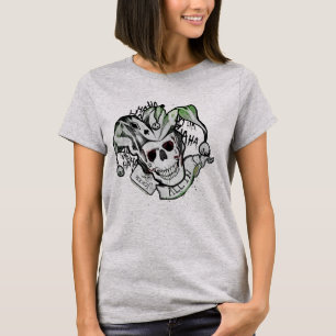 Camiseta Esquadrão Suicida   Joker Skull "All In" Tattoo Ar