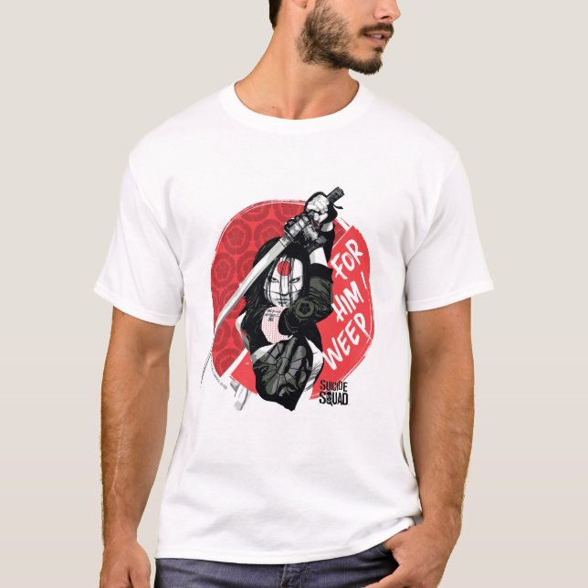 Camiseta Esquadrão Suicida | Katana "Para Ele Eu Choro" (Frente)