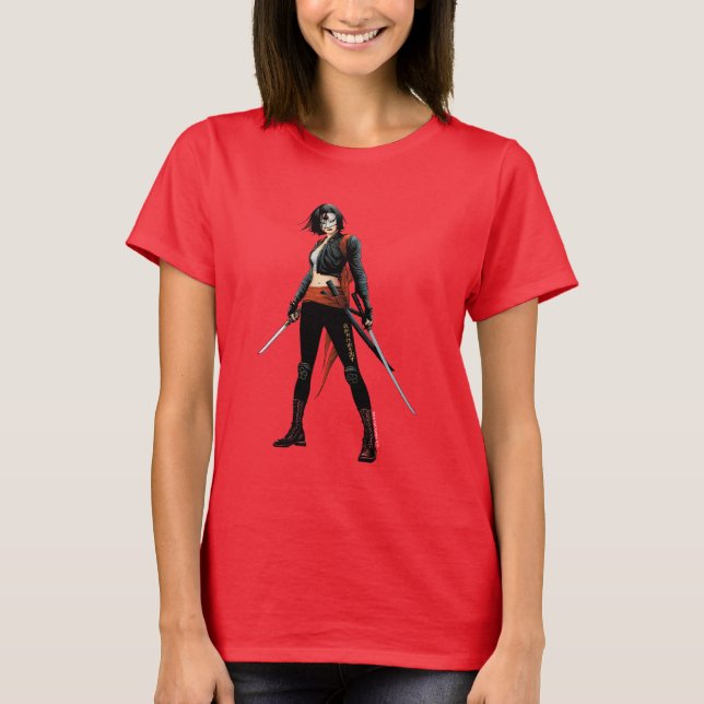 Camiseta Esquadrão Suicida | Katana Quic Book Art (Frente)
