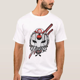 Camiseta Esquadrão Suicida Mascaramento Katana e Espadas