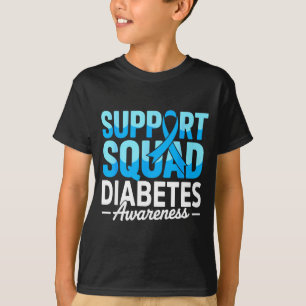 Camiseta Esquadrão Suprt Eu Uso Azul Diabetes Tipo 1 T1d Co