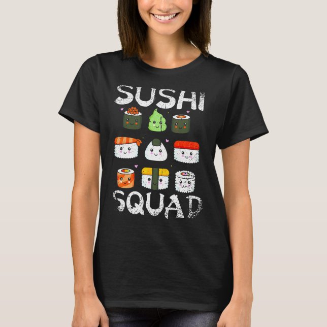 Camiseta Esquadrão Sushi Maki Sashimi Equipe Japonesa É Com (Frente)