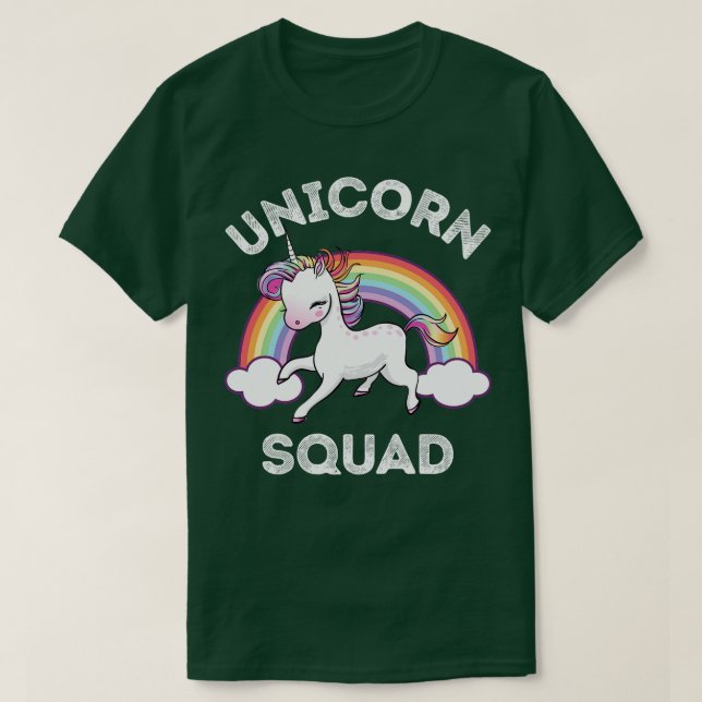 Camiseta Esquadrão Unicórnio Engraçado (Frente do Design)