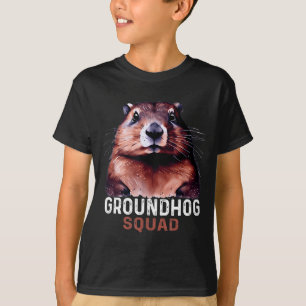 Camiseta Esquadrão Vintage Groundhog Divertido Amantes Grou