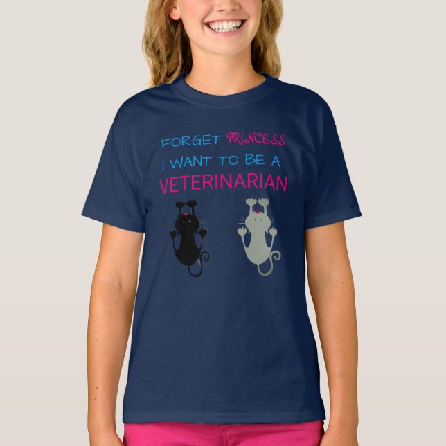Camiseta "Esqueça a princesa, mim querem ser um veterinário (Frente)