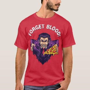 Camiseta Esqueça o Halloween do Vampiro da Pizza de Sangue