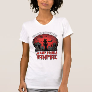 Camiseta Esqueça Princesa Quer Ser Vampira Halloween_1