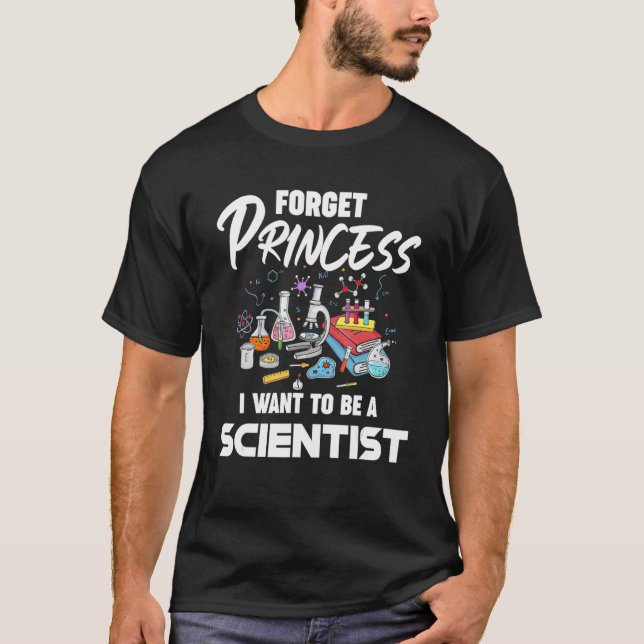 Camiseta Esquece A Princesa Que Quero Ser Cientista G (Frente)