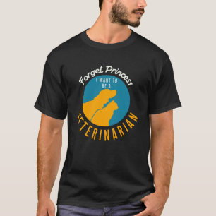 Camiseta Esquece a Princesa Quero ser uma Criança Veterinár