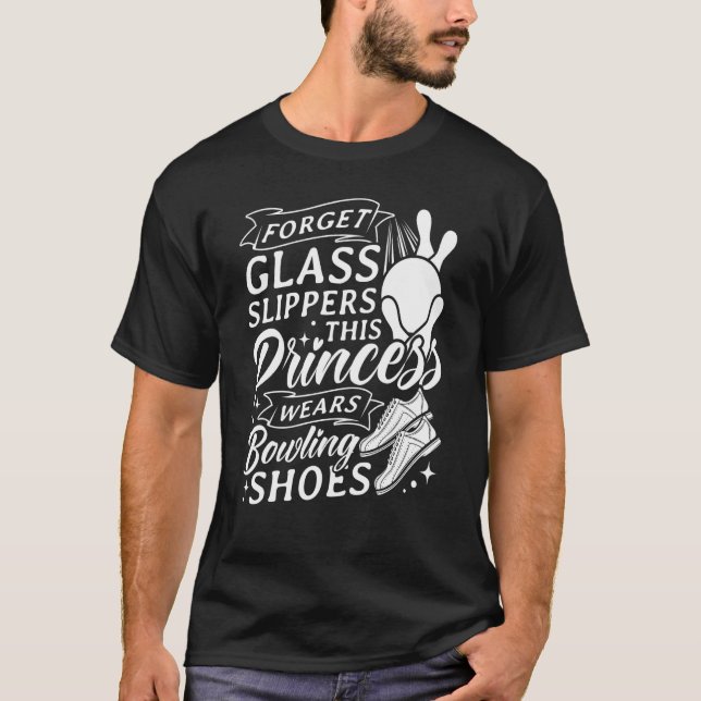 Camiseta Esquece as panelas de vidro Esta princesa Veste as (Frente)