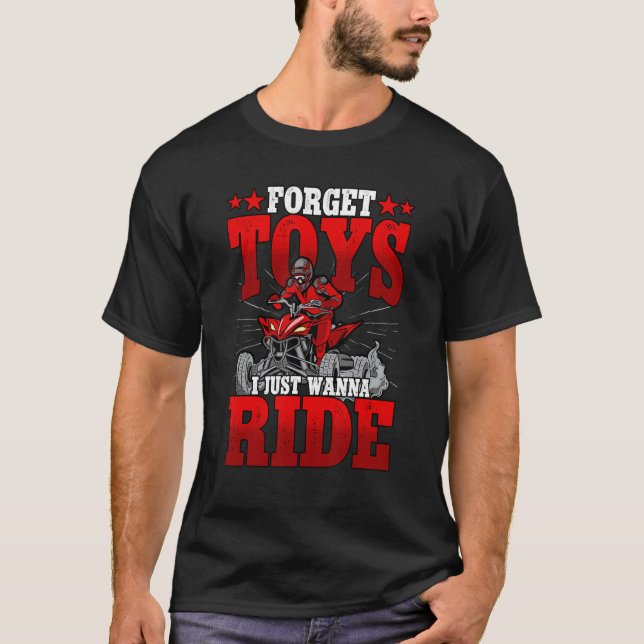 Camiseta Esquece Brinquedos Que Eu Só Quero Andar Com Roda  (Frente)