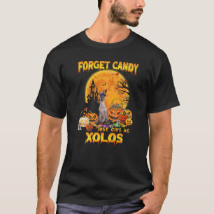 Camiseta Esquece Candy Apenas Me Dê Xoloitzcuintlis Pumpkin