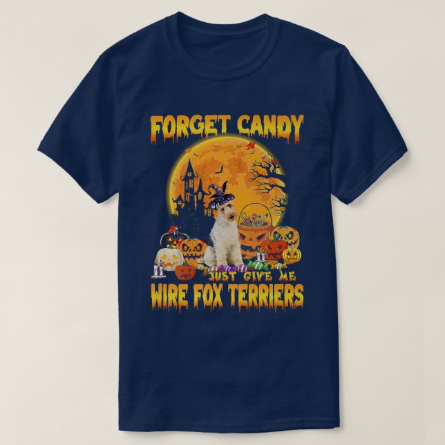 Camiseta Esquece, Candy, Dá-Me Um Fio De Terriers Pumpkin (Frente do Design)