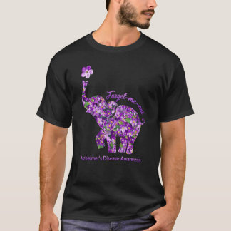 Camiseta Esquece-Me De Não Flor Elefante Doença De Alzheime