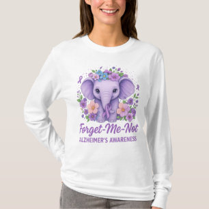 Camiseta Esquece-me-não elefante Alzheimer
