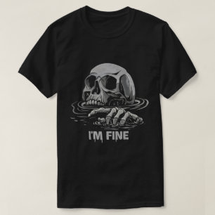 Camiseta Esqueleto Afogando Estou Bem 