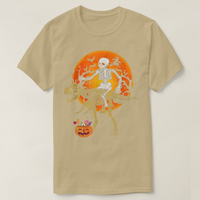 Camiseta Esqueleto Andando Dinossauro Esqueletal T re Funny (Frente do Design)