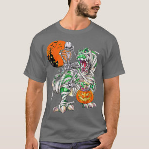 Camiseta Esqueleto Andando Dinossauro Re Bomba de Halloween