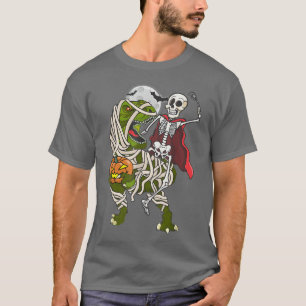 Camiseta Esqueleto Andando Mamã Dinossauro Halloween T Re P
