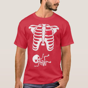 Camiseta Esqueleto Anúncio de Gravidez Tee XRay Halloween