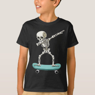Camiseta Esqueleto Assustador Skate Halloween Skateboardi