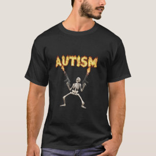 Camiseta Esqueleto Autismo Engraçado Especificamente Danki