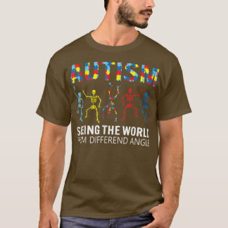 Camiseta Esqueleto Autismo Vendo O Mundo De Um Outro