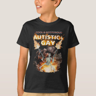 Camiseta Esqueleto Autista e Gay Engraçado Esqueleto Autism