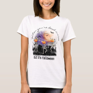 Camiseta Esqueleto Básico Personalizado de Halloween