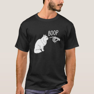 Camiseta Esqueleto Boop Amante de Gatos Humor Felino Fofo